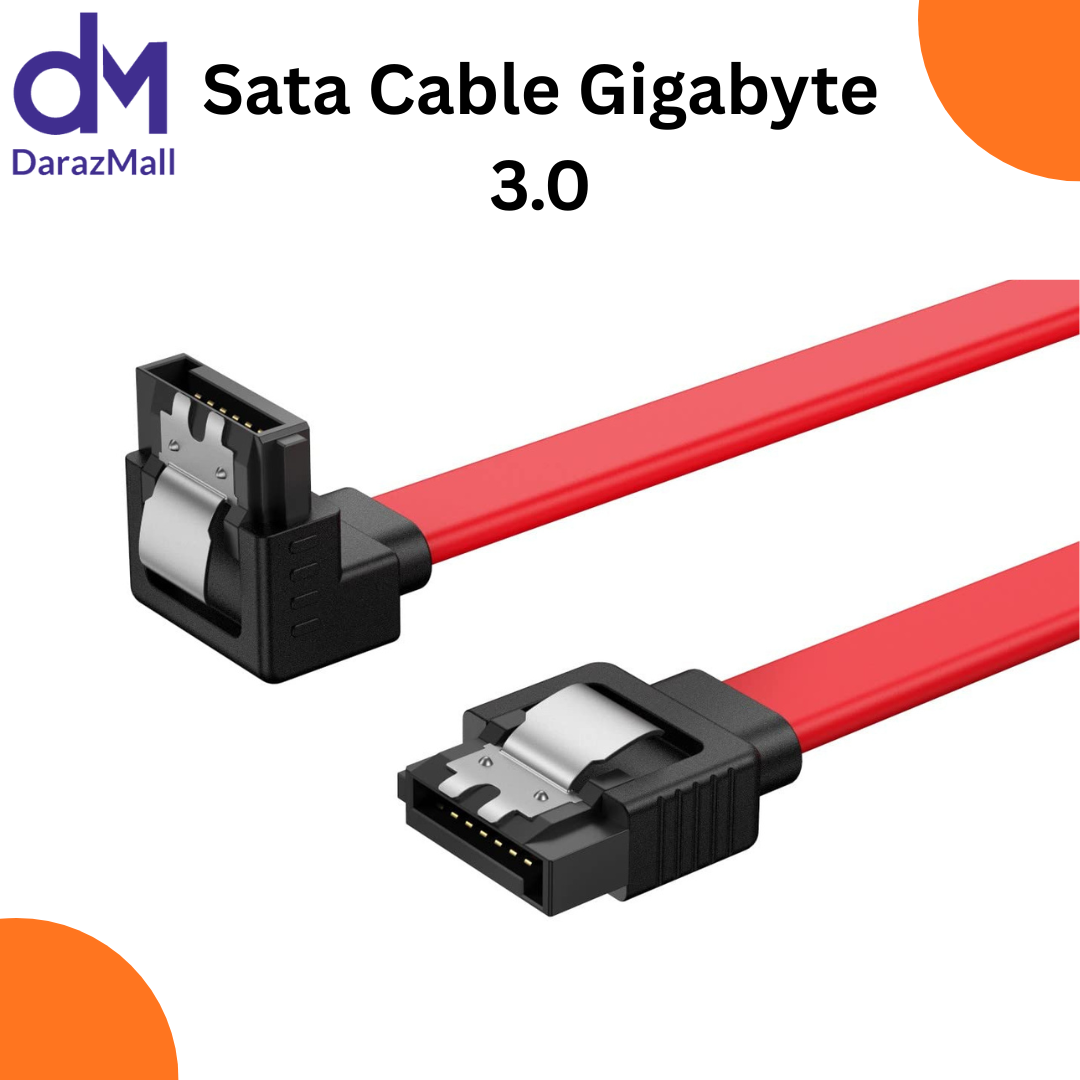 High-Quality SATA 3.0 Data Cable for SSD/HDD - Elegant Red S-Mount Connector Sata Cable for SSD and HDD Fast Sata Cable Data transfer