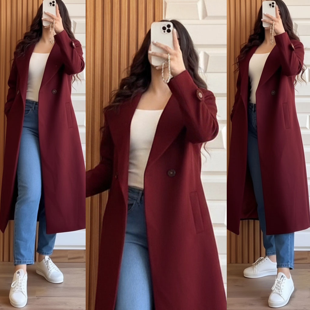 Premium Lapel Winter Long Coats for Women