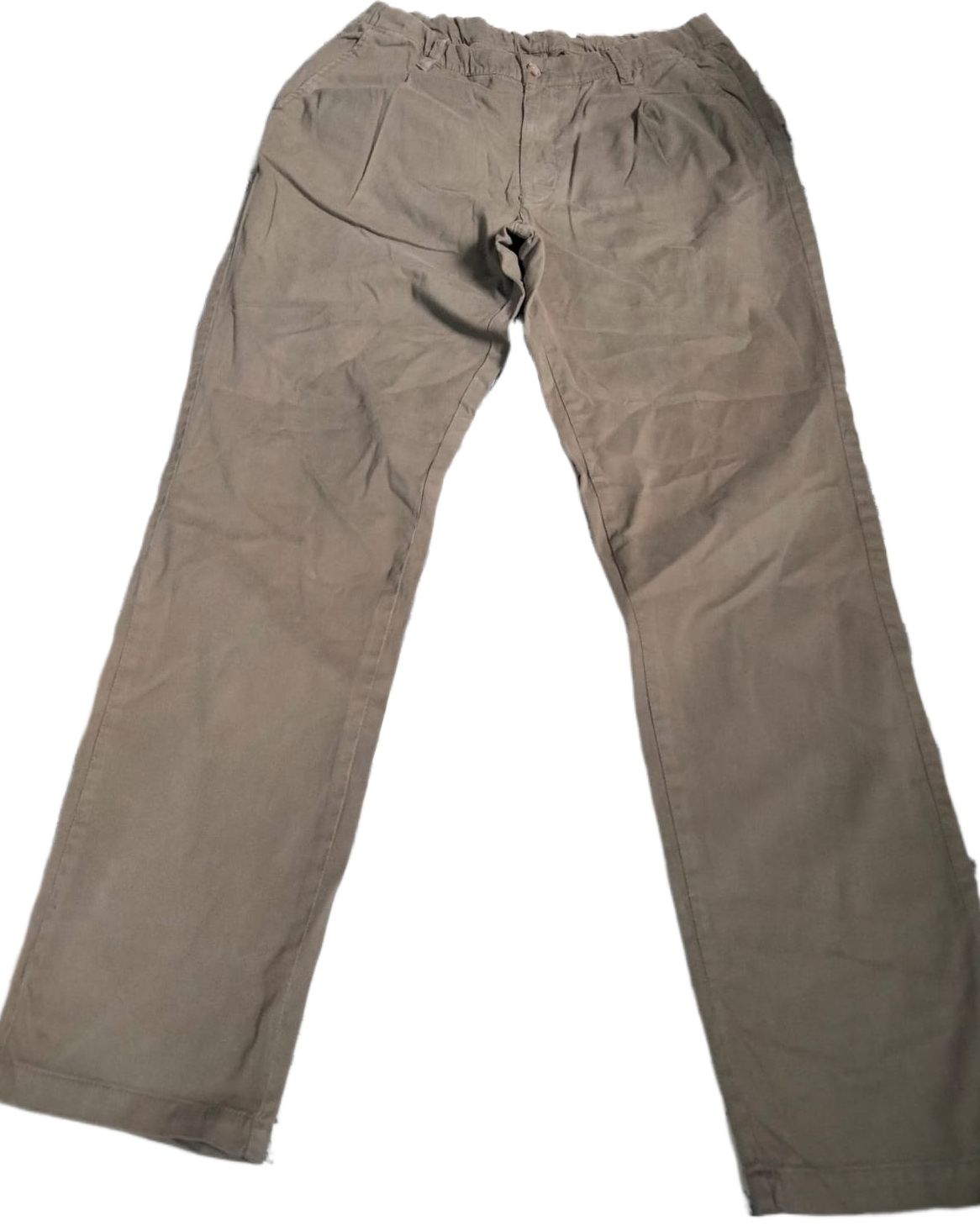 Men's Stretchable Chino Pants Full Length Regular Fit in Solid Colors