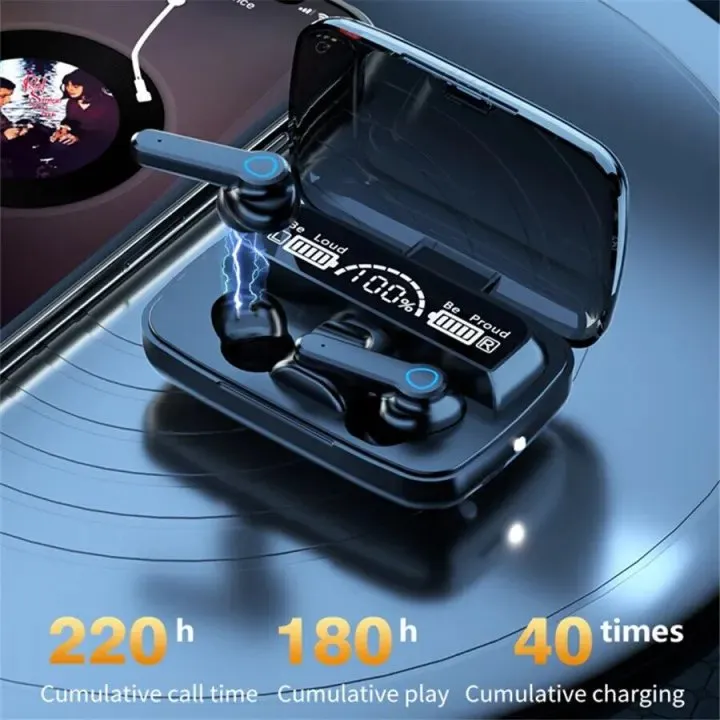 M10 & M19 True Wireless Stereo Bluetooth Earphones Headset With HiFi Stereo Sound & Touch Control System Connected With All Bluetooth Devices.