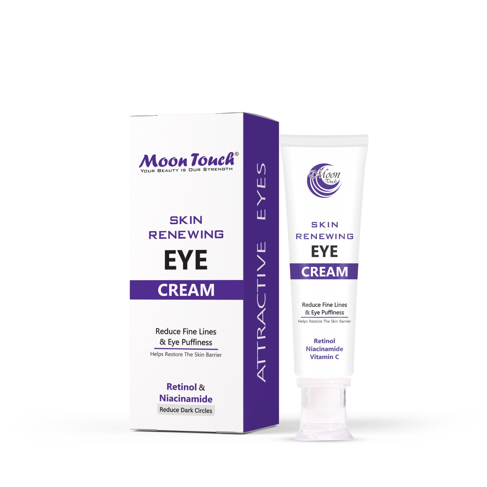 Moon Touch Skin Renewing Eye Cream – Reduces Dark Circles, Wrinkles & Puffiness