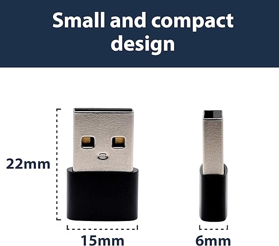 Type C to USB Converter Adapter 2.0 OTG Connector Mini Adapter - USB C Female to USB Male Convertor - Universal Compatibility With All Type C ports