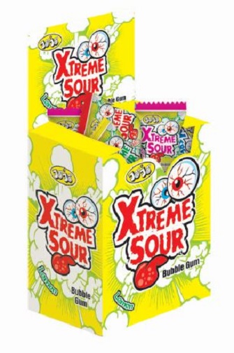 Jojo Xtream Sour Bubble Gum (100 Pieces) Lemon