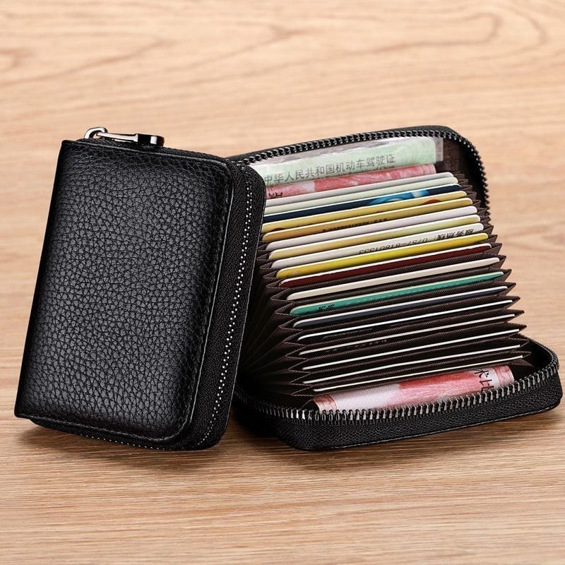 Zip Card Holder |Genuine Leather Wallet for Men and Boys |Zip card pouch |Stylish Leather Card Holder Wallet with Zip – Slim, Smart, and Functional Design | Long and slim wallet for men lZip card holder for men