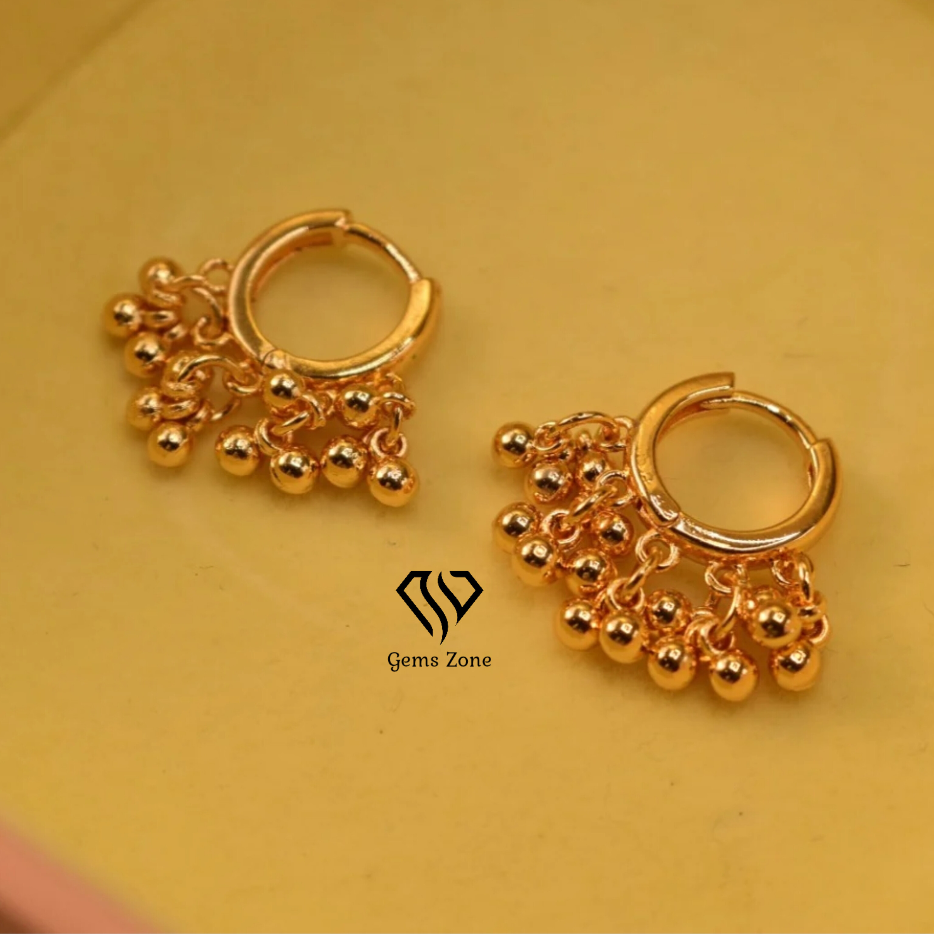 Stylish Golden Baaliyan For Girls And Women. Gemszone Jewellery . Jhumka For Girls . Weeding Jewllery