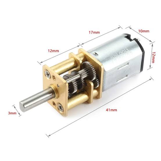 N20 DC 3V–6V Micro Metal Gear Motor – High Torque, Low Noise, Durable Mini Gearbox for Robotics, DIY, and Electronics Projects