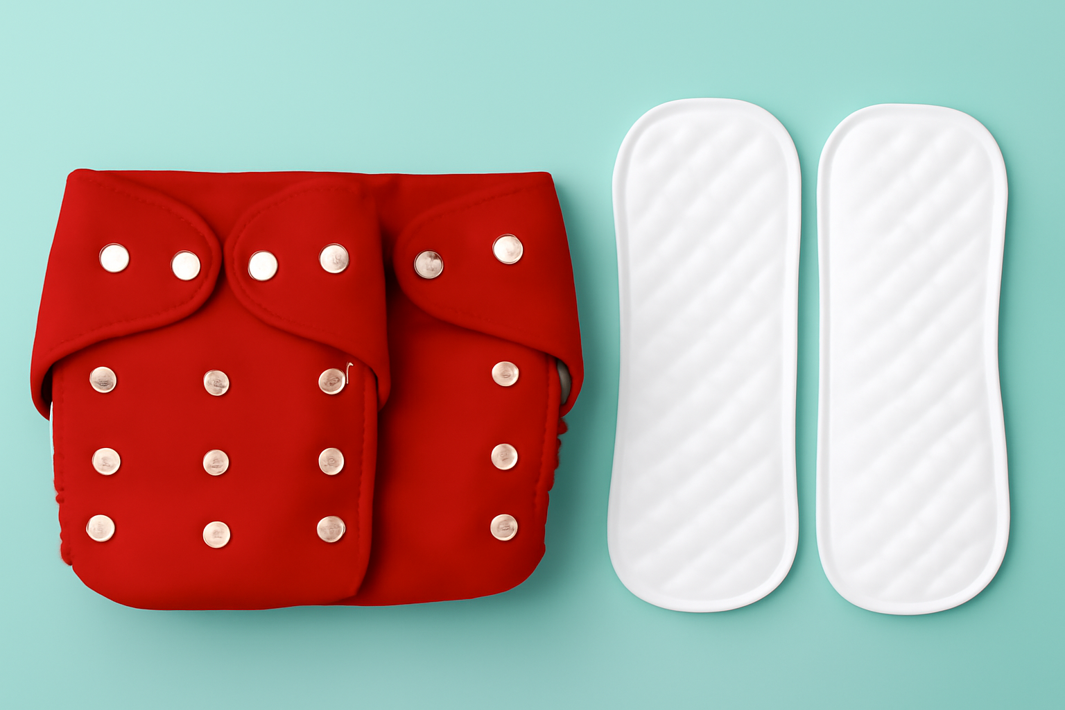 Pack of 4 Reusable Baby Cloth Diapers with 2 Inner Absorbing Pads | 2 Adjustable Washable Nappies for Boys & Girls | Washable Multicolours