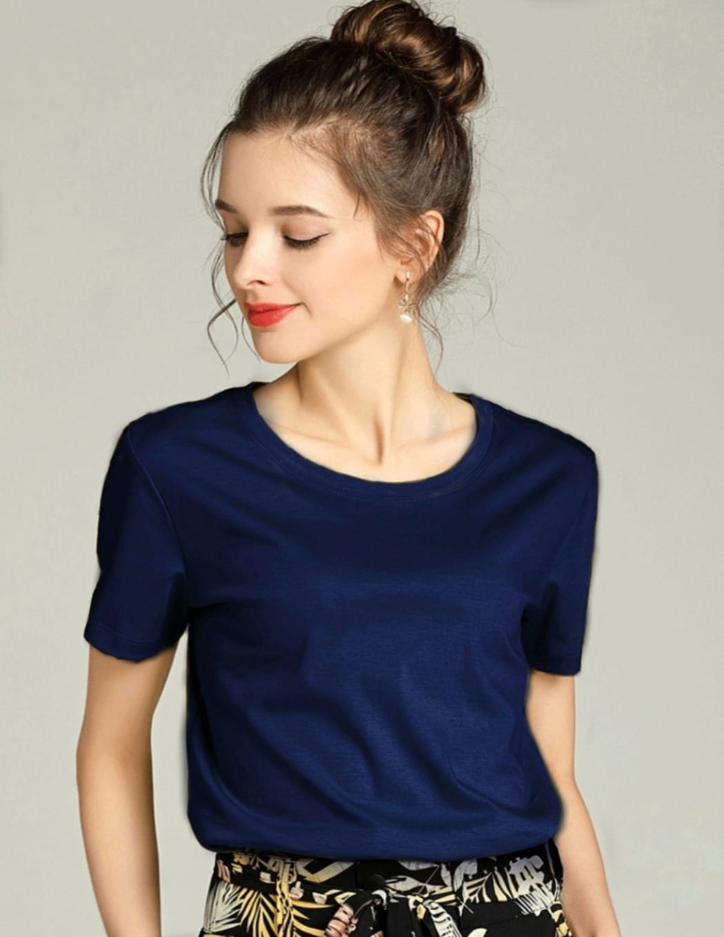 TSHIRT FOR GIRLS - Premium Quality Basic Round Neck T Shirt For Girls & Womens Double Stitched Soft & Comfortable Fabric Unisex T Shirts For Girls