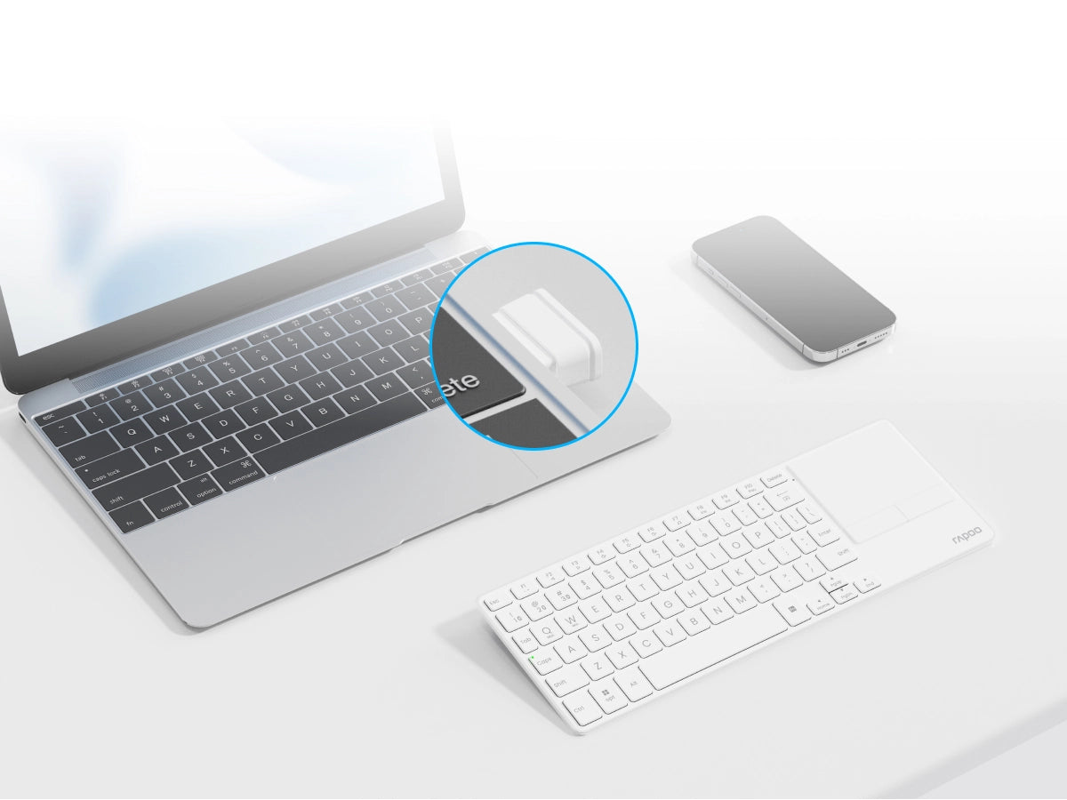 RAPOO E900T Mini Wireless Keyboard Black with Touchpad Multi-Device HTPC Support Touch Gestures for Windows & Mac 17 a5cf345237e971eb80780bb03a19cf85