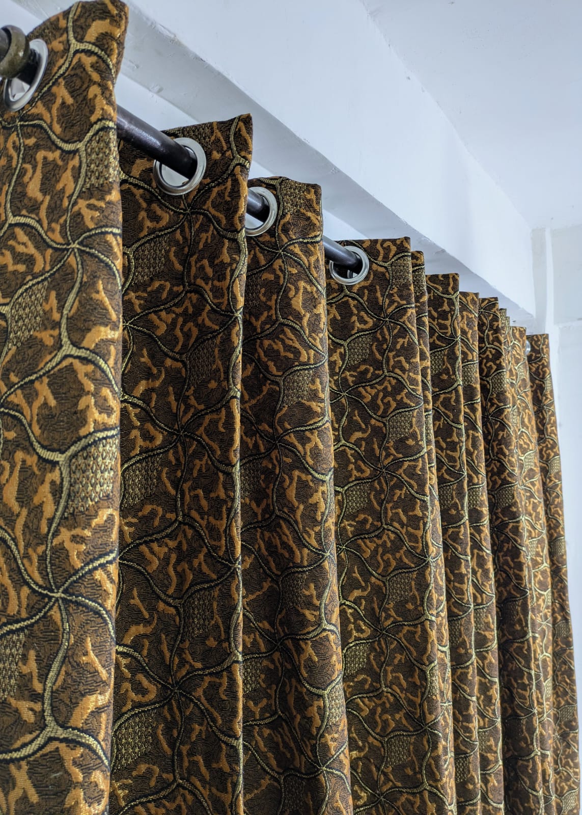 High Quality Premium Curtain 1Pc Parda (55*96 Inches) Elegant & Crystal Designs With Guaranteed Ring(Eyelet) For Bedroom & Living Room