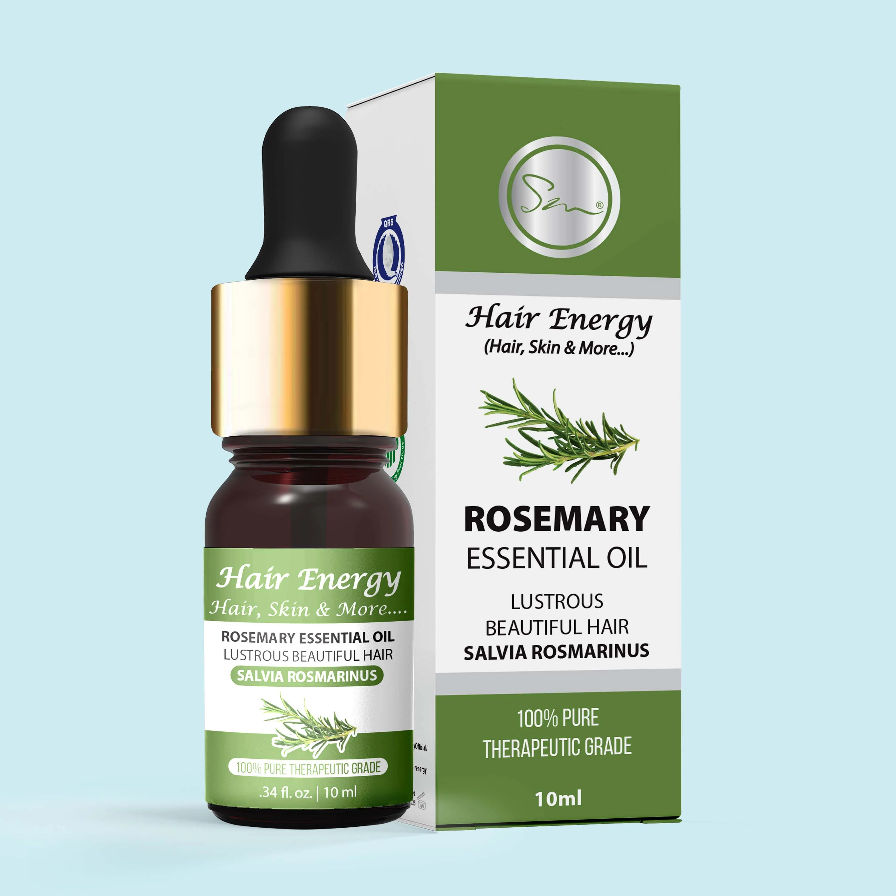 HAIR ENERGY ROSEMARY ESSENTIAL OIL 10 ml 34 fl.oz 100 NATURAL