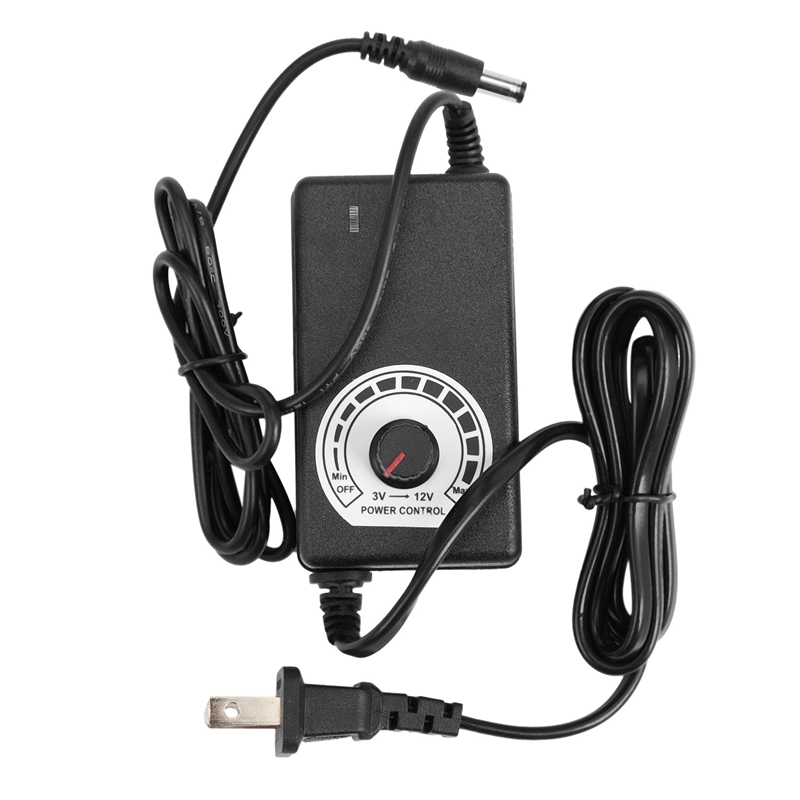 AC to DC Adapter 12V 2A Adjustable Supply Motor Speed Controller with