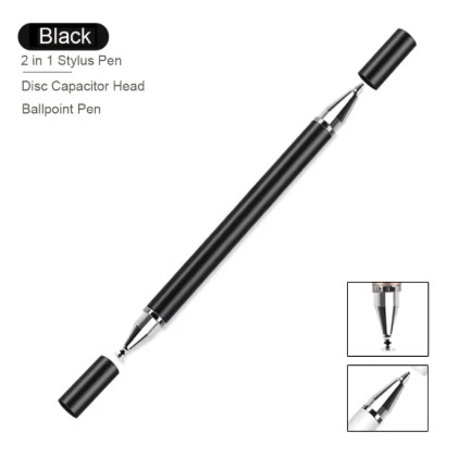 2 In 1 Stylish Universal Practical Dual-use Capacitive Tablet Stylus Pen Exquisite Double-headed Silicone Disc Drawing Tablet Phone Capacitor Pen|Best 2In1 Stylus Pen For Mobile Phone Tablet Drawing Pencil Universal Touch Screen Penf or Andrid,all devices