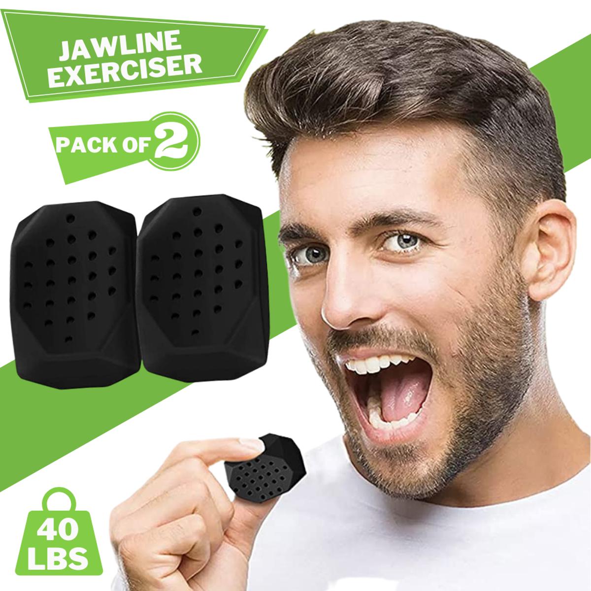 2 pcs Jawline Face Massager Jawrsize Muscle Men Mouth Exerciser Chew Ball Bite Breaker Workout Fitness Face Massager Men jawline Denovo Mart
