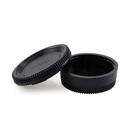Combo Body Cap + Lens Back Cap Use For All Nikon F-Mount DSLR Models D850, D810, D800, D7500, D7200,D7100, D7000 & More...