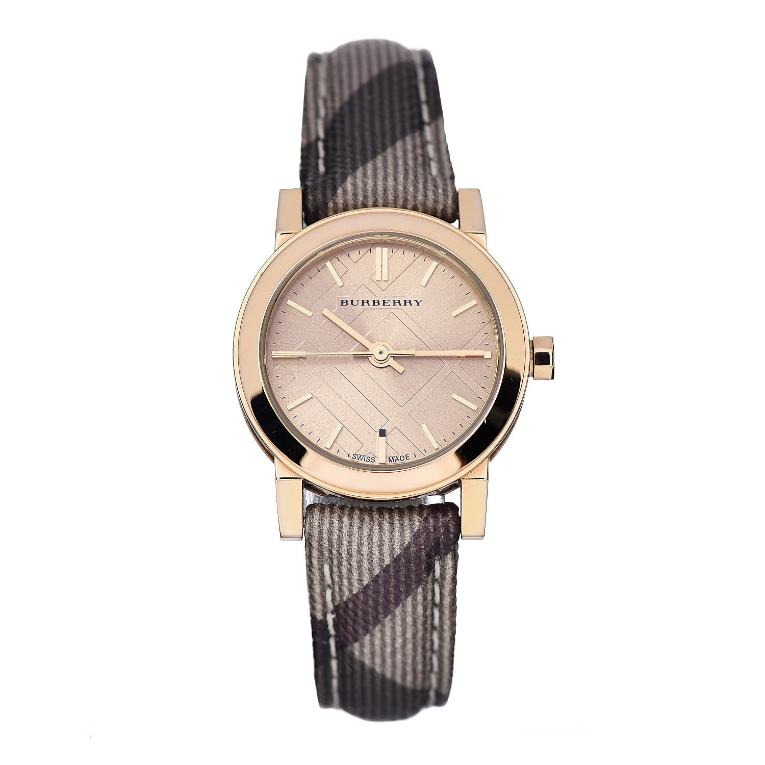 Leather burberry watch on sale women