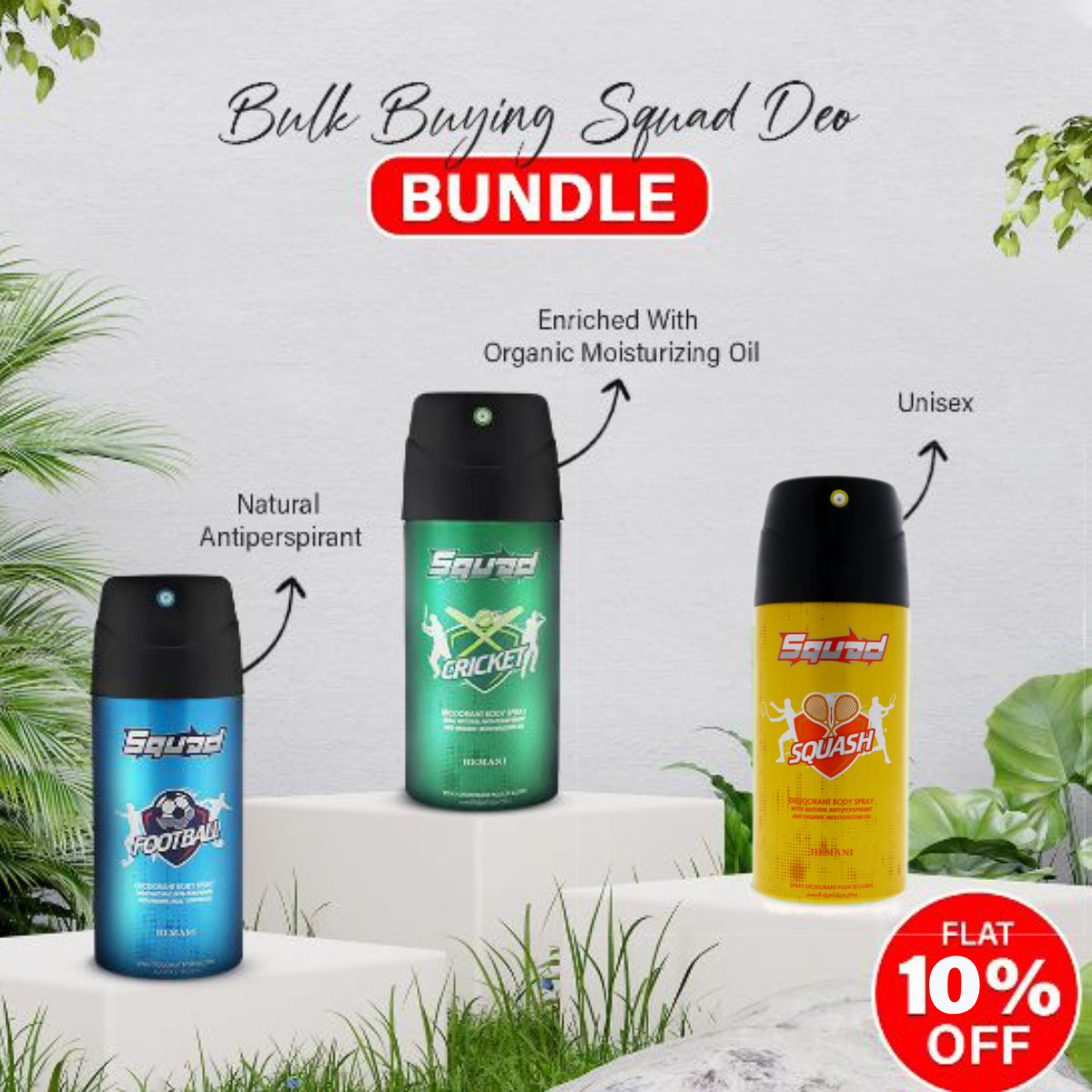 Hemani Live Natural Pack Of 3, 