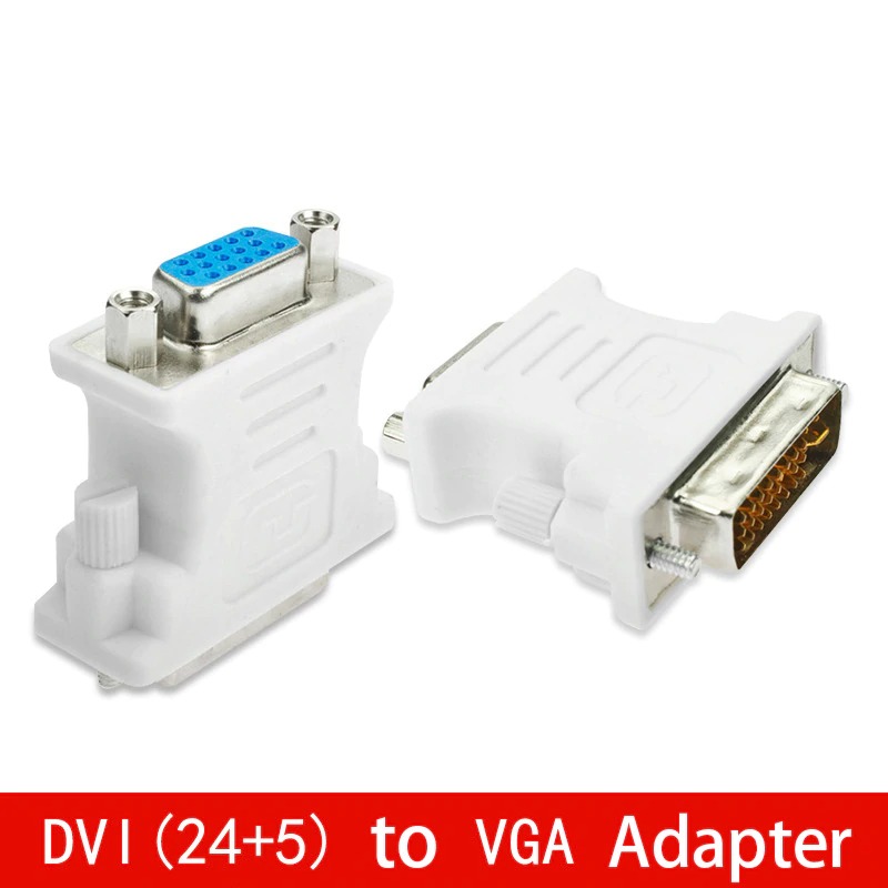 DVI to VGA 24+5 Connector – High-Quality Adapter Converter Male to Female for PC, Laptop, Monitor, Projector, Graphics Card & Other Devices, Durable Gold-Plated Design for Stable Signal Transfer, Compact & Easy to Use