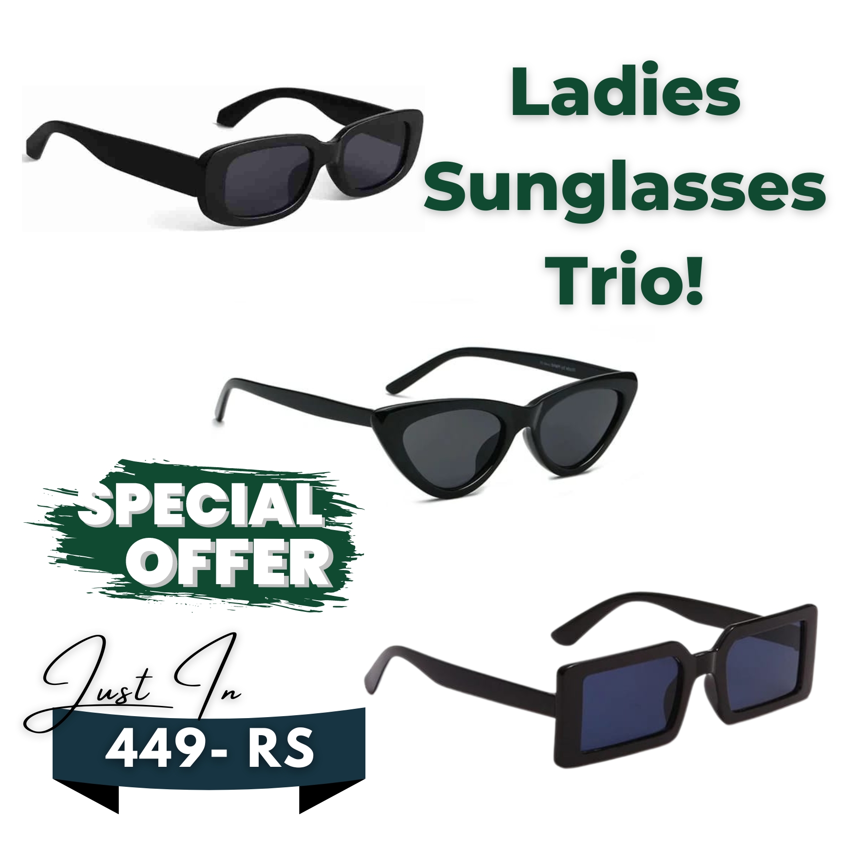 3 of Pack Men and for Women Aesthetic Vintage Sun from Protection of Glasses Classic Retro Square Glasses Men and for Women Vintage Square Glasses Girls and for Boys