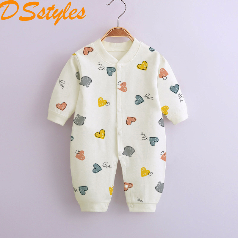 DSstyles Baby Romper Infant Cotton Long Sleeves Cute Printing Breathable Jumpsuit Daraz.pk