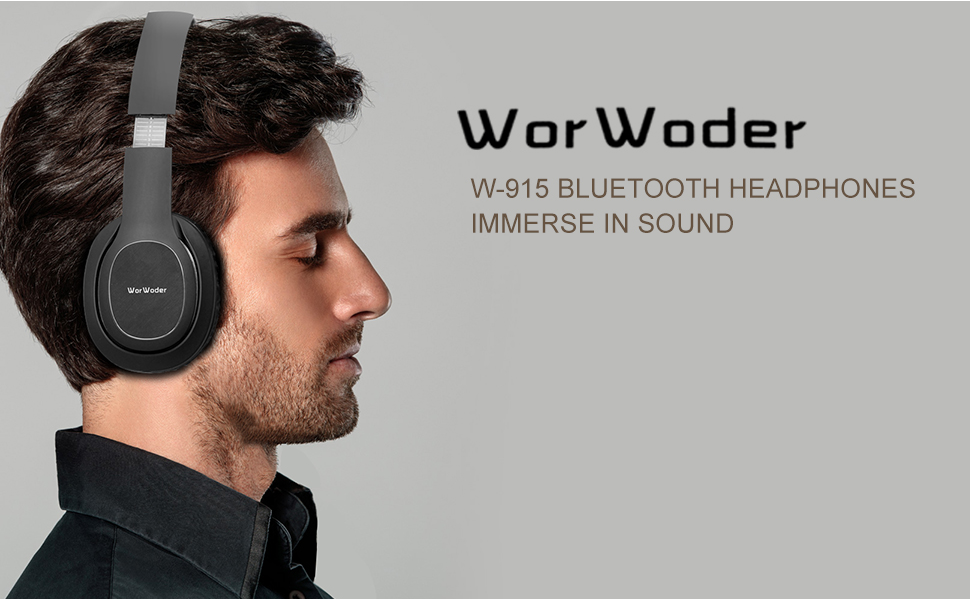 Wireless Bluetooth Headphones Worwoder W915 WórWodér 80Hrs