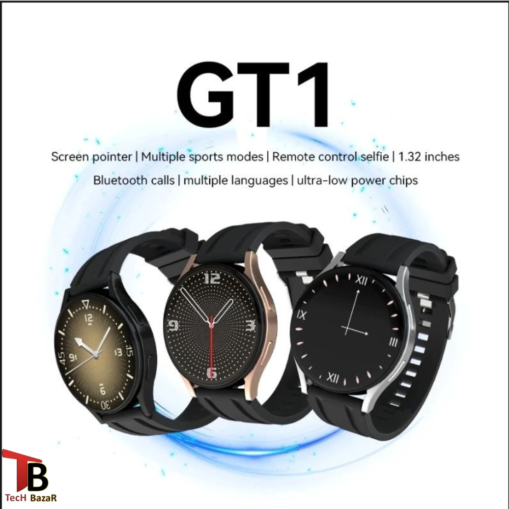 GT1Smart Watch – Smartwatch – smartwatches – Smart Watch for Boys – Ultra Smartwatch – Bluetooth Call, Fitness Tracker, Heart Rate Monitor, Sports Modes, Waterproof, Long Battery, Smart Watch for Boys & Men – Android & iOS Compatible – Smartwatch gift