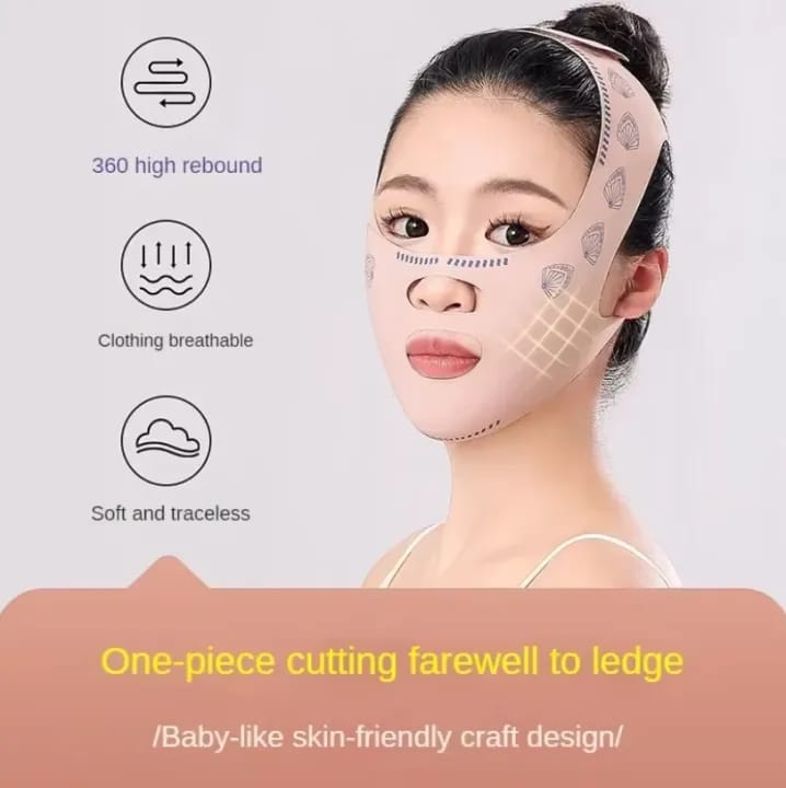 Face Lifting Belt for Women & Girls | V Shape Jawline Slimming Strap | Double Chin Reducer | Anti-Sagging Face Lift Mask | Chin Tightening Band | Facial Slimming & Skin Firming Beauty