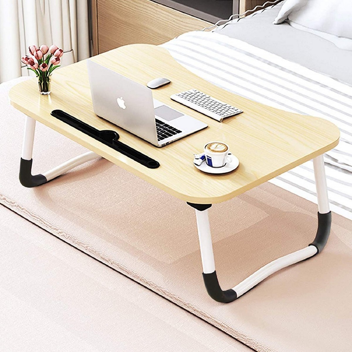 Wooden Portable Laptop Table & Study Foldable Dormitory Bed Laptop Desk