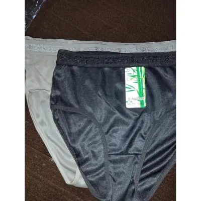 Pack of 2 (Medium Underwear){ 1 x Skin + 1 x Black} - 100% Comfy Cotton  Underwear for Girls/Women - Pack of 2