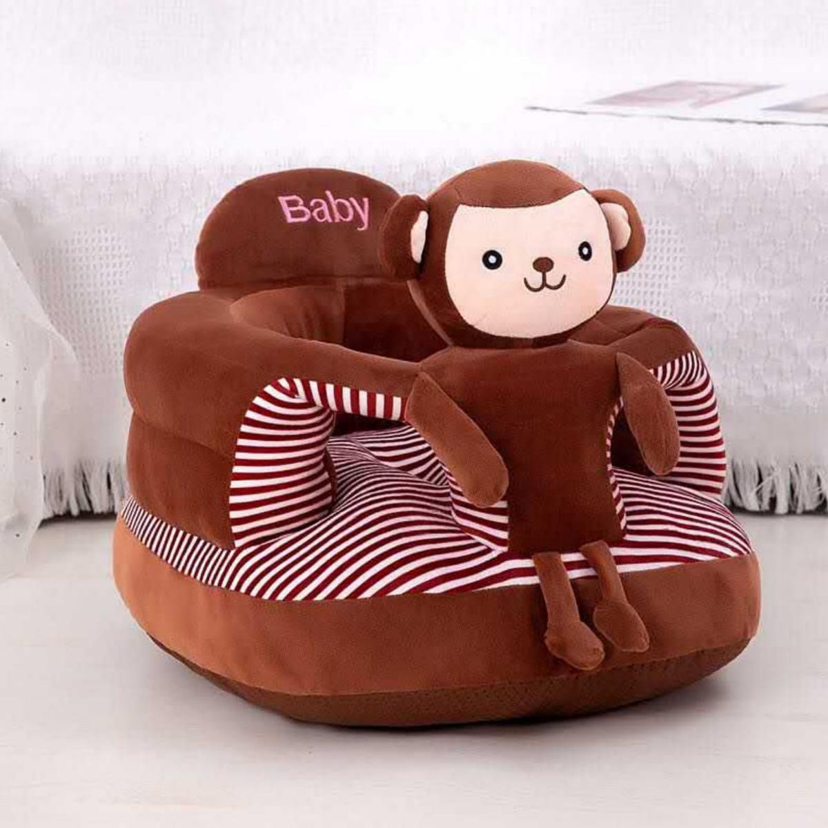 Best Quality Baby Sofa Cute Animal Design Round Baby Chair Fluffy Plush Cushion Baby Sofa Seat Rocking Chair Stability Mini Sofa Learning Training Sitting Practice Carrier Seater Toddler Nest Puff Cartoon Chair Cushion Meal Seat Baby Baby Gift 0 - 3 Years