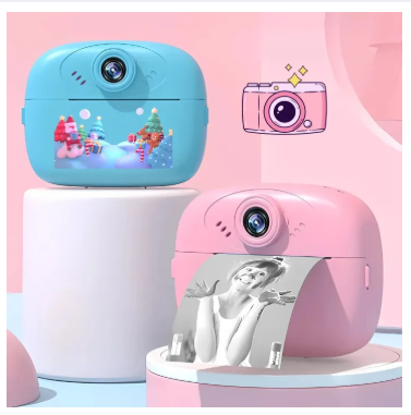 Kids Digital Mini Camera with Instant Printer Dual Camera Supports SD Card to Store Photos Videos