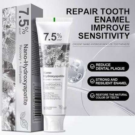Holydeer Nano Hydroxyapatite Toothpaste | Fluoride Free Enamel Repair & Remineralization | Teeth Whitening Toothpaste | Anti Cavity & Tooth Sensitivity Relief | Gum Protection | Natural Tooth Paste for Sensitive Teeth | Adults & Kids | Fresh Breath