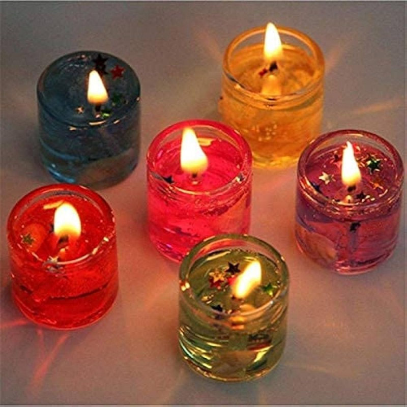 Home Decoration Seashell Jell Glass Candles | Tea Light Candles in Glass Holder