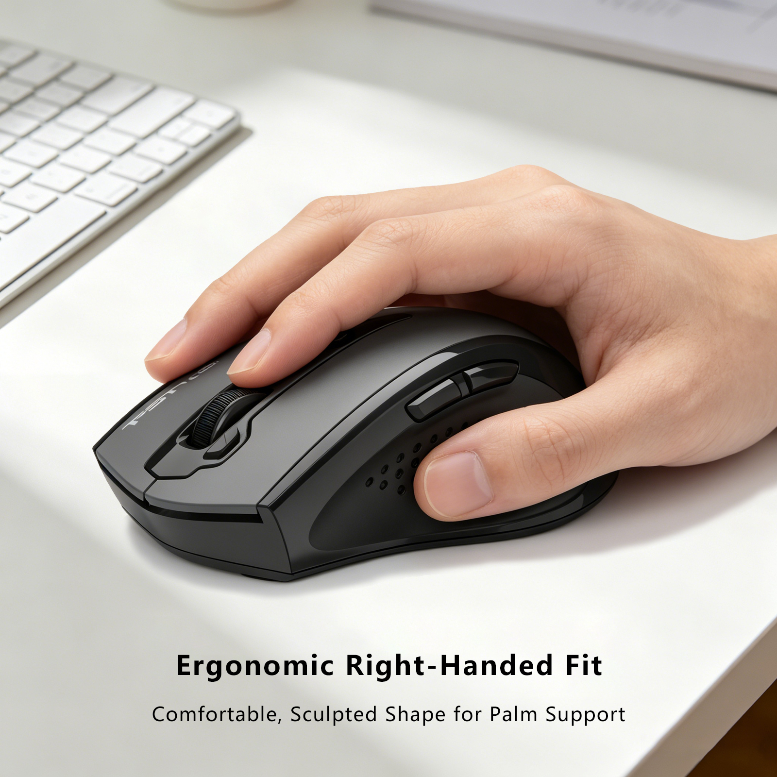 A4Tech Fstyler FG55S Plus 2.4G Wireless Mouse - 3200 DPI 5 Level Adjustable - Right-Handed Fit - Silent Clicks - For PC, Laptop, Tablet