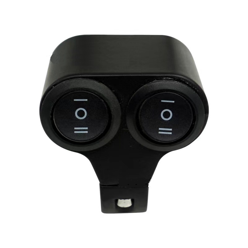 22mm 12V Motorcycle Handlebar Control Dual Button On Off Switch Headlight Flasher Dual Switch 2 Choice For Handlebar Fog Light