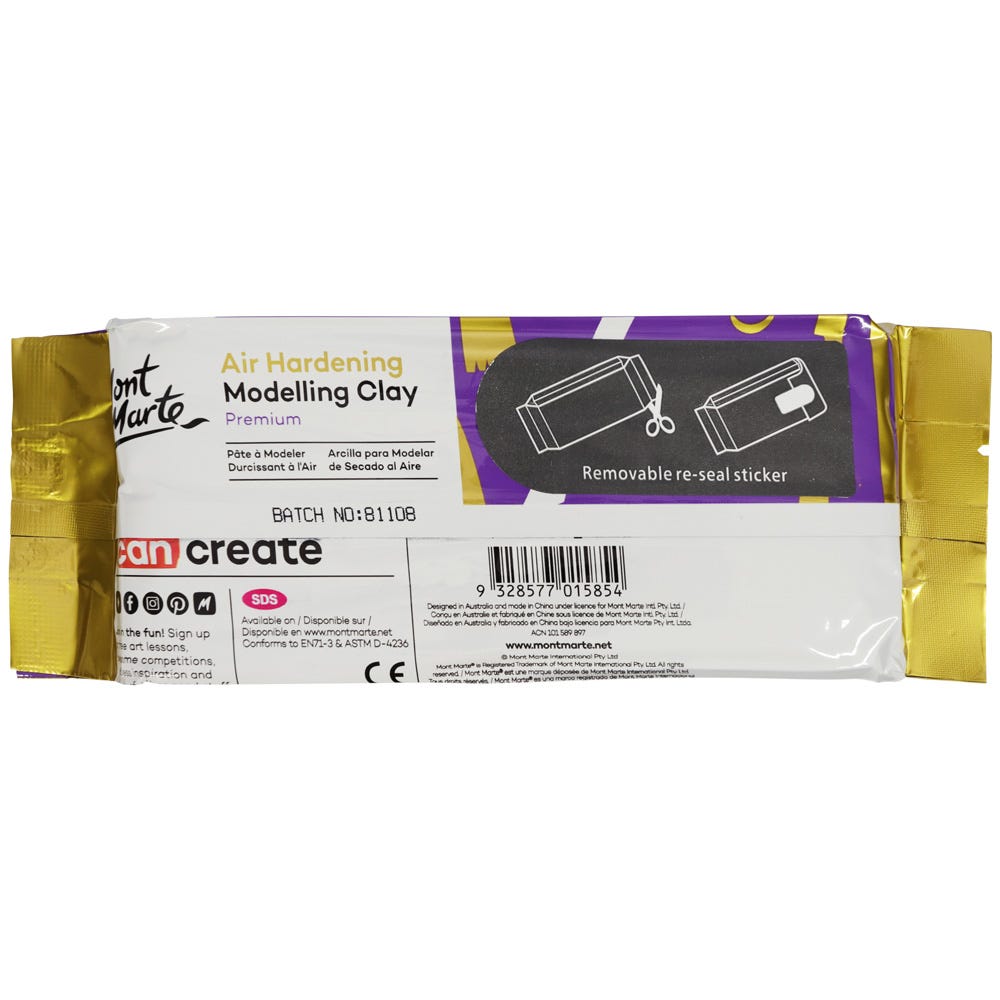 Mont Marte Air Hardening Modelling Clay Premium 500g (1.1lb ...