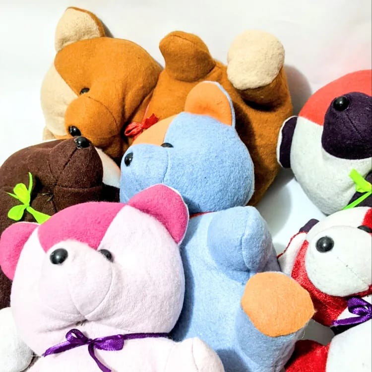 (PK OF 01 & 02) 10 Inch Teddy Bear, Panda Bear and Doll  Pink,Red, Blue and Yellow colour available Plush Stuffed Animal: Adorable Small Baby Bear Plush Toy - Perfect Gift for Kids, Boys, and Girls Discount only for limited time
