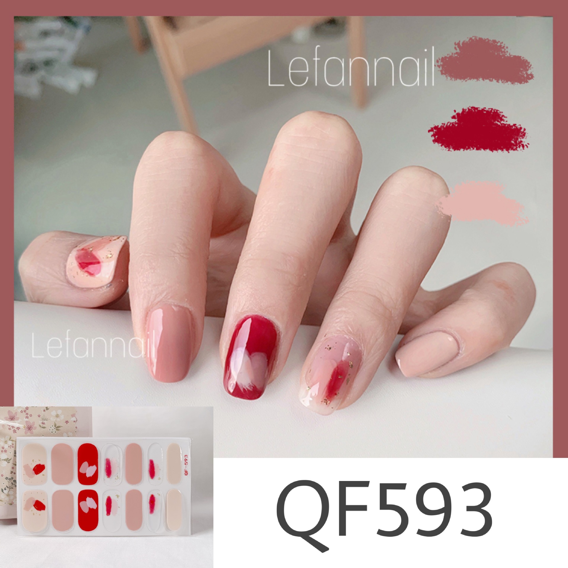 【SUNDAY】 (free Nail File) Korean Nail Stickers cartoon pattern