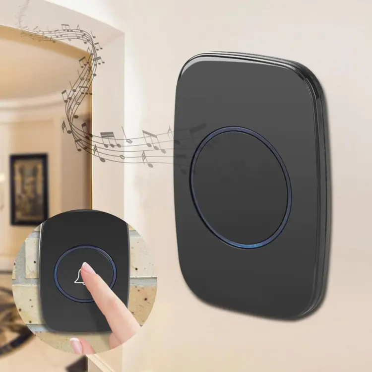 Plug-in Wireless Doorbell Home Calling System for the Elderly Transmitter +  Receiver (EU Plug)