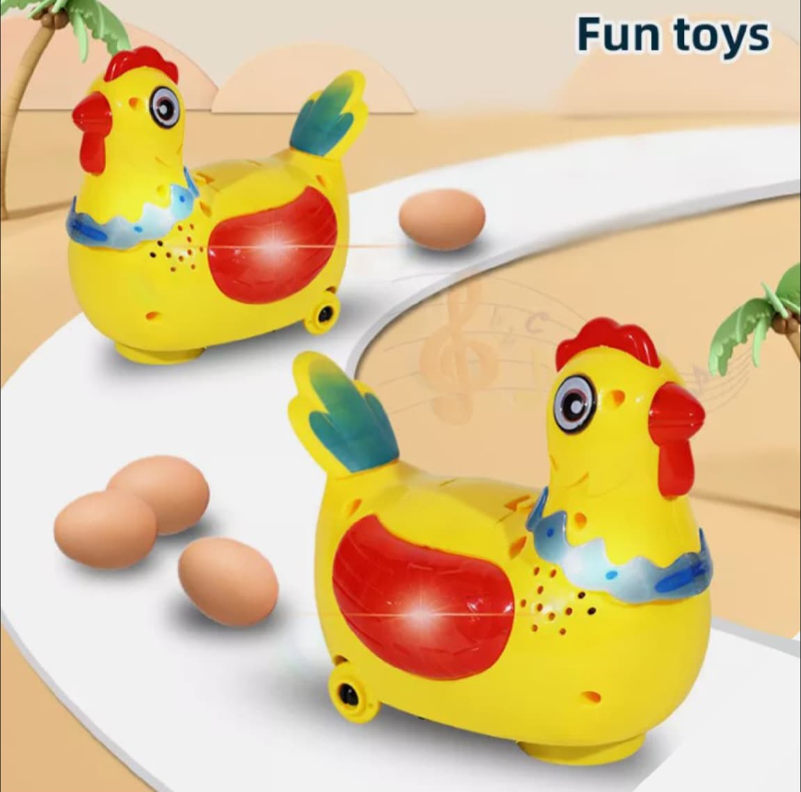 Eggs Laying Chicken Children's Toy Walking Music With Lights Animal Robot Toy