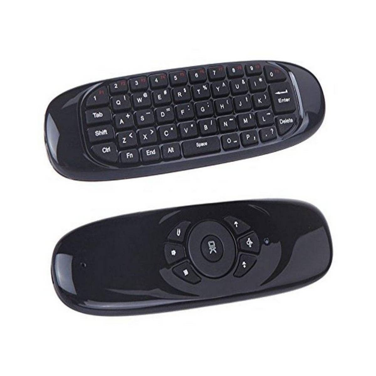 C120 Airmouse Remote with Voice & RGB Lights - Rechargeable Airmouse - C120 Airmouse for LCD - C120 AirMouse for Android Box - Remote Control for Android LED, Smart Tv,  Smart Boxes, PC, Laptops - C120 Remote Control - Airmouse with Keyboard - C120 Remote