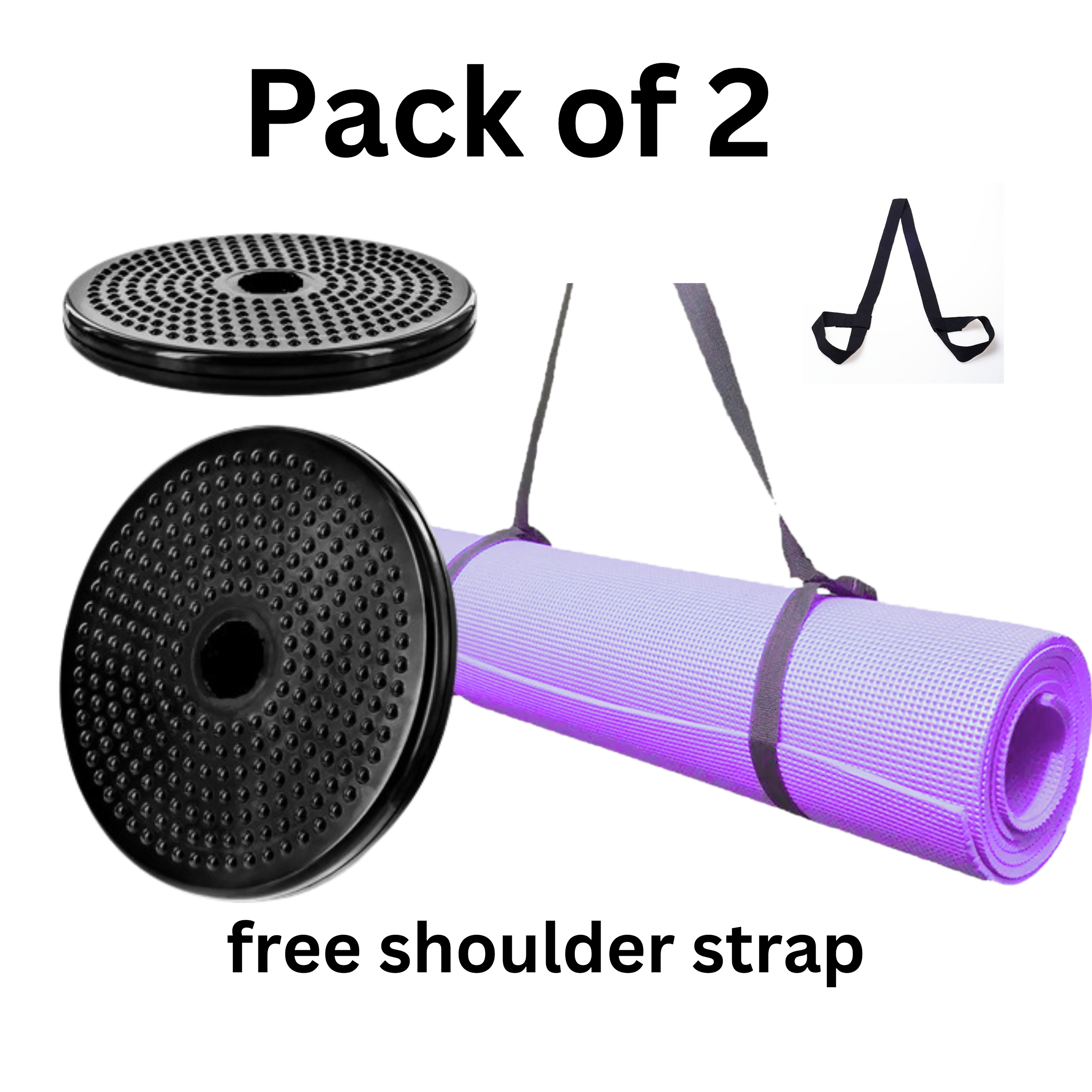 Yoga Mat 6mm plus Tummy Twister Best Quality Twister with best Prices Anti slip mats with free Shoulder Strap.