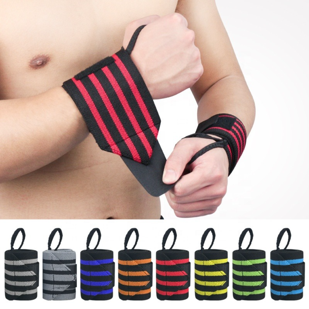 Heavy Duty Gym Wrist Bands – Weightlifting Wrist Wraps for Support