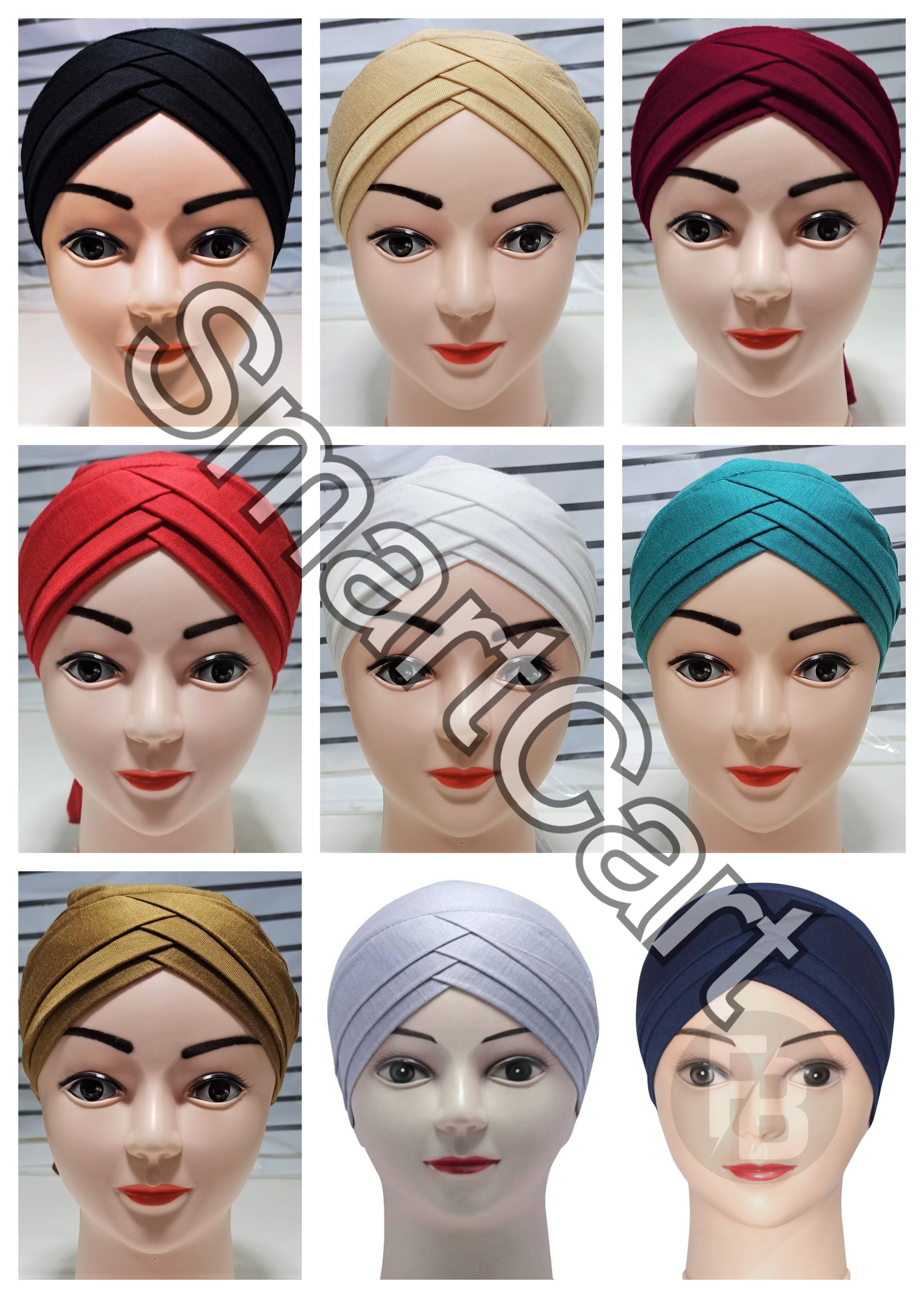 Pack Of 3 Hijab 3d layer cap for girls 
