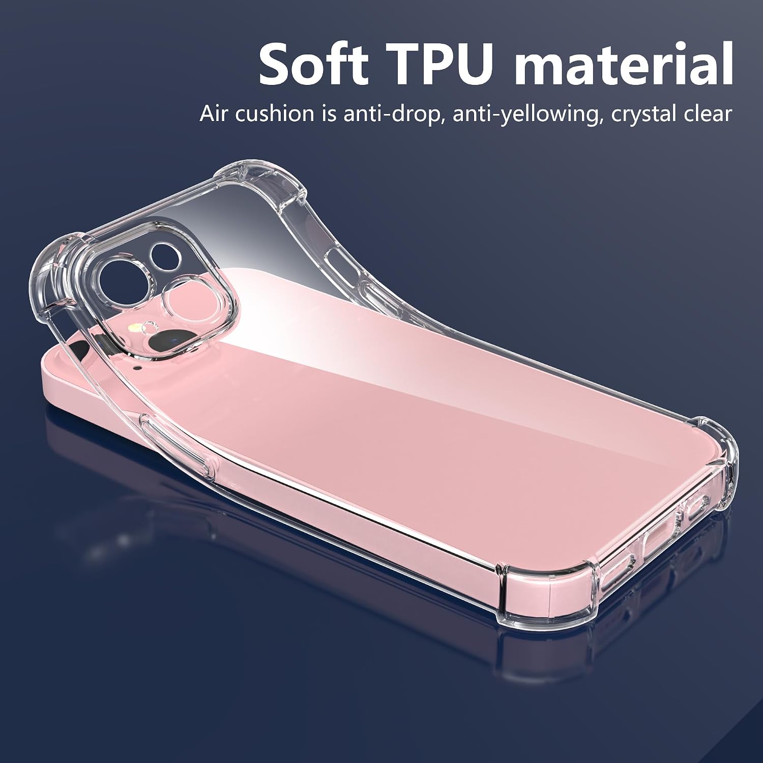 Phone Case For 7/8 + / 11 / Pro /- max /12 /13 / 14 / 15 / 16 /17/18 12min/ 13min Luxury Shockproof Transparent Case Bumper Back Cover Tranaparant Case Bumper Back Cover Tranaparant Clear Phone Back Cover