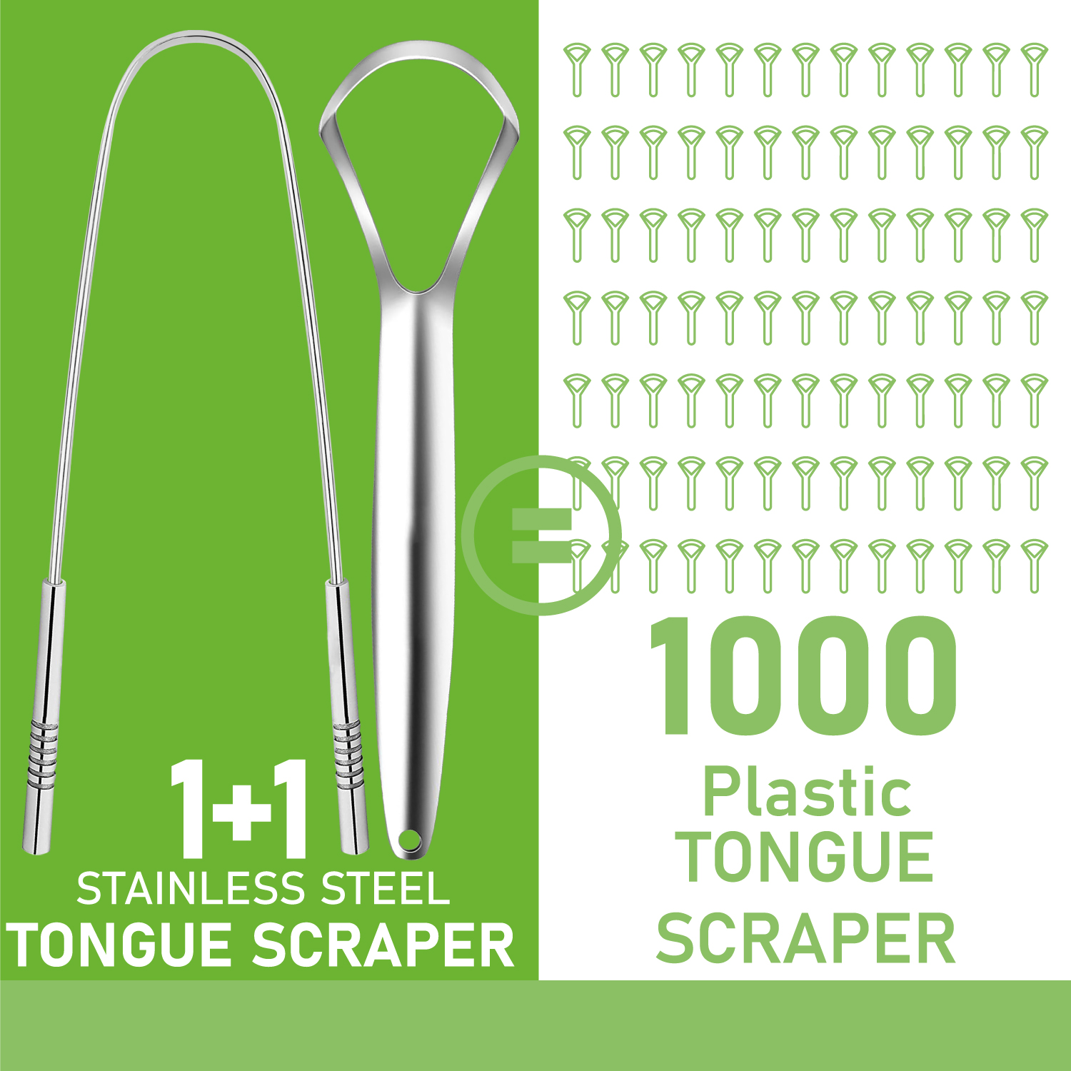 Dealspo NARZ Tongue Scraper Stainless Steel Tongue Cleaner Bad Breath Treatment Restore Fresh Breath Improve Taste And Oral Health Suitable For Men And Women Personal Hygiene