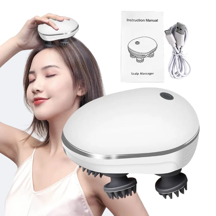 Electric Scalp Massager for Hair Growth | Wireless  Rechargeable Multi-Speed Head Massager | Smart Scalp  Massage Device for Men & Women Pakistan