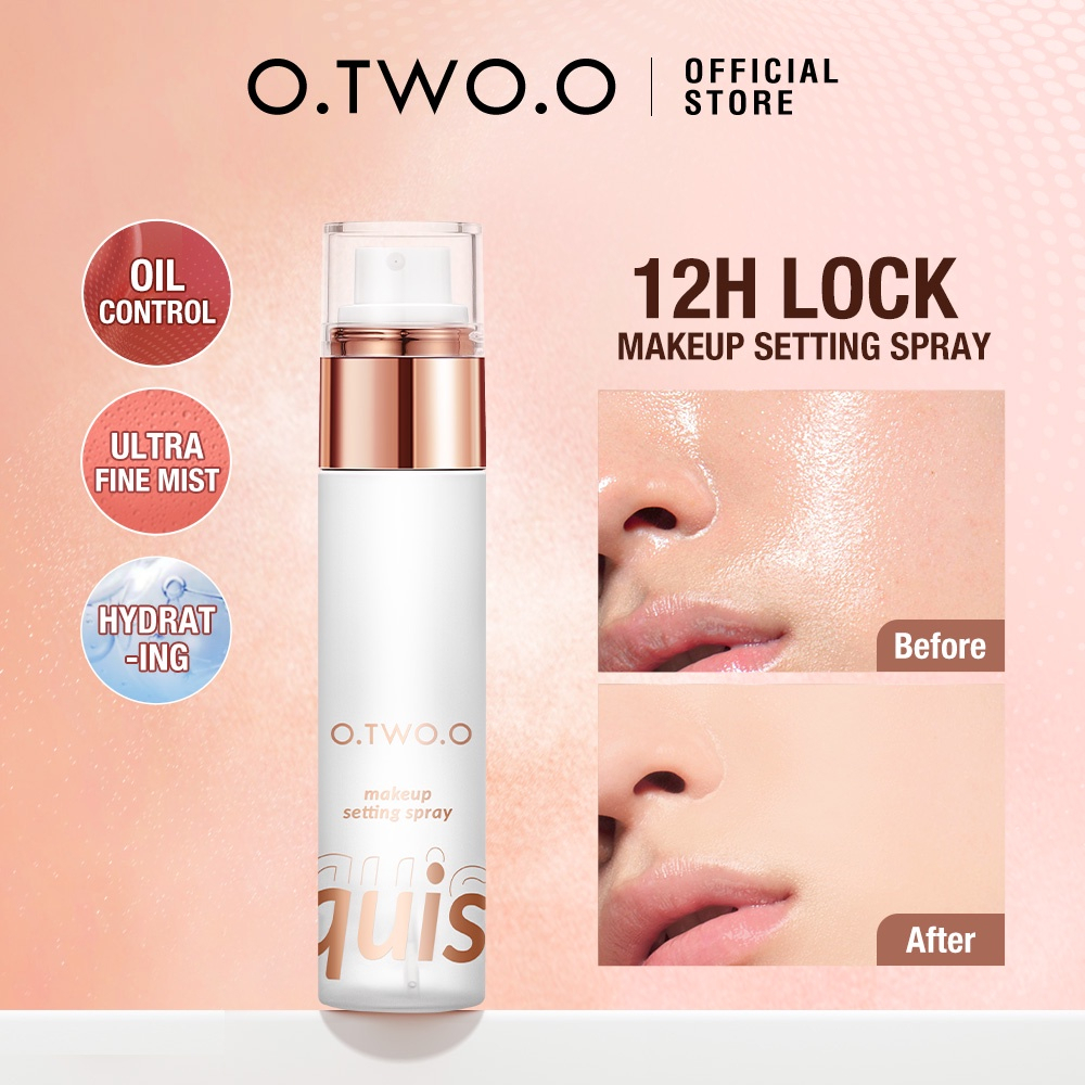 O TWO O Fine Mist Setting Spray Long Lasting Makeup Fixer Refreshing Formula Face Beauty Cosmetic Women