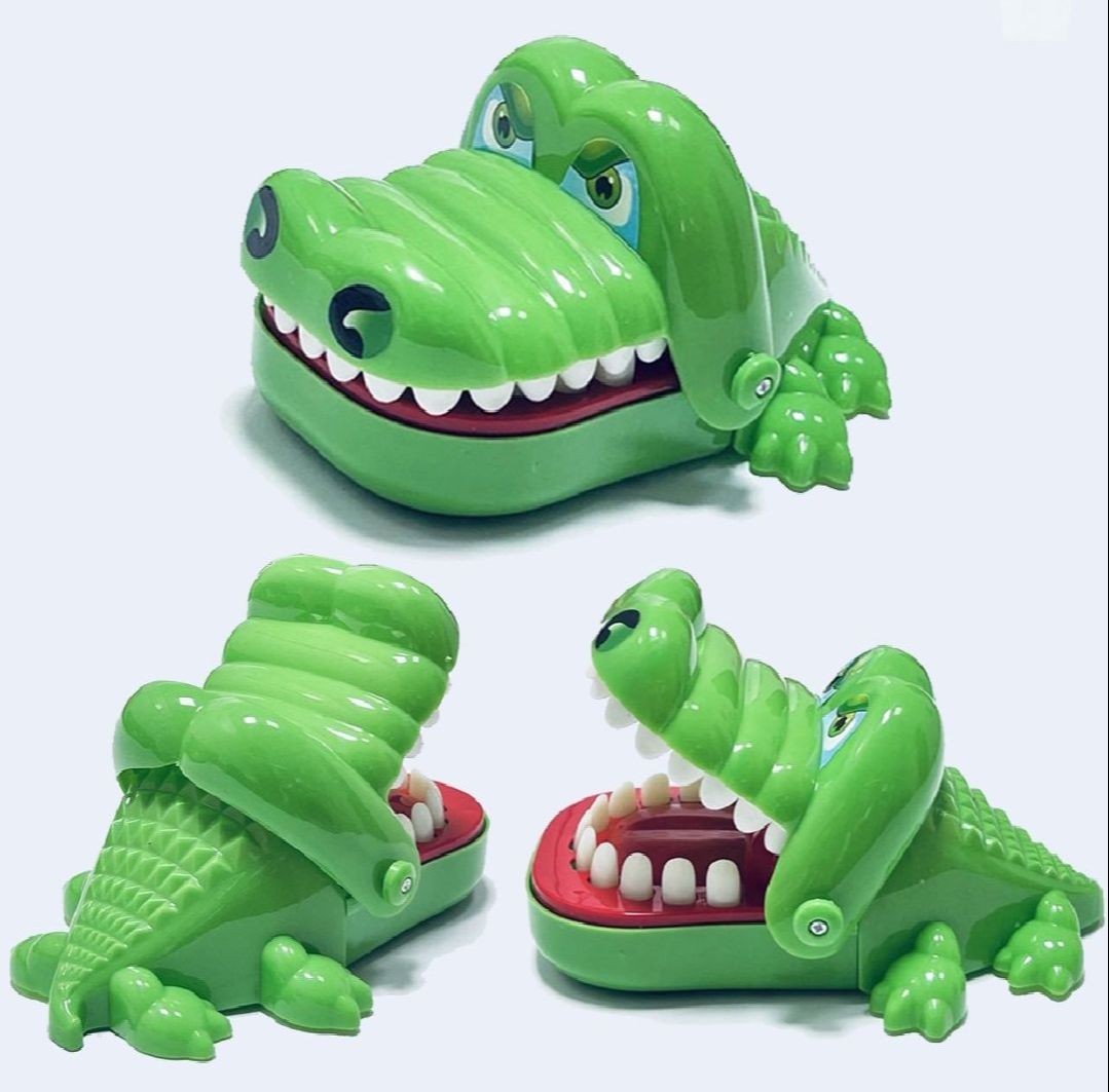 New Funny Crocodile Tooth Biter Game Toy, Kids Action Figure Playset, Interactive Tricky Fun Game, Eco-Friendly
