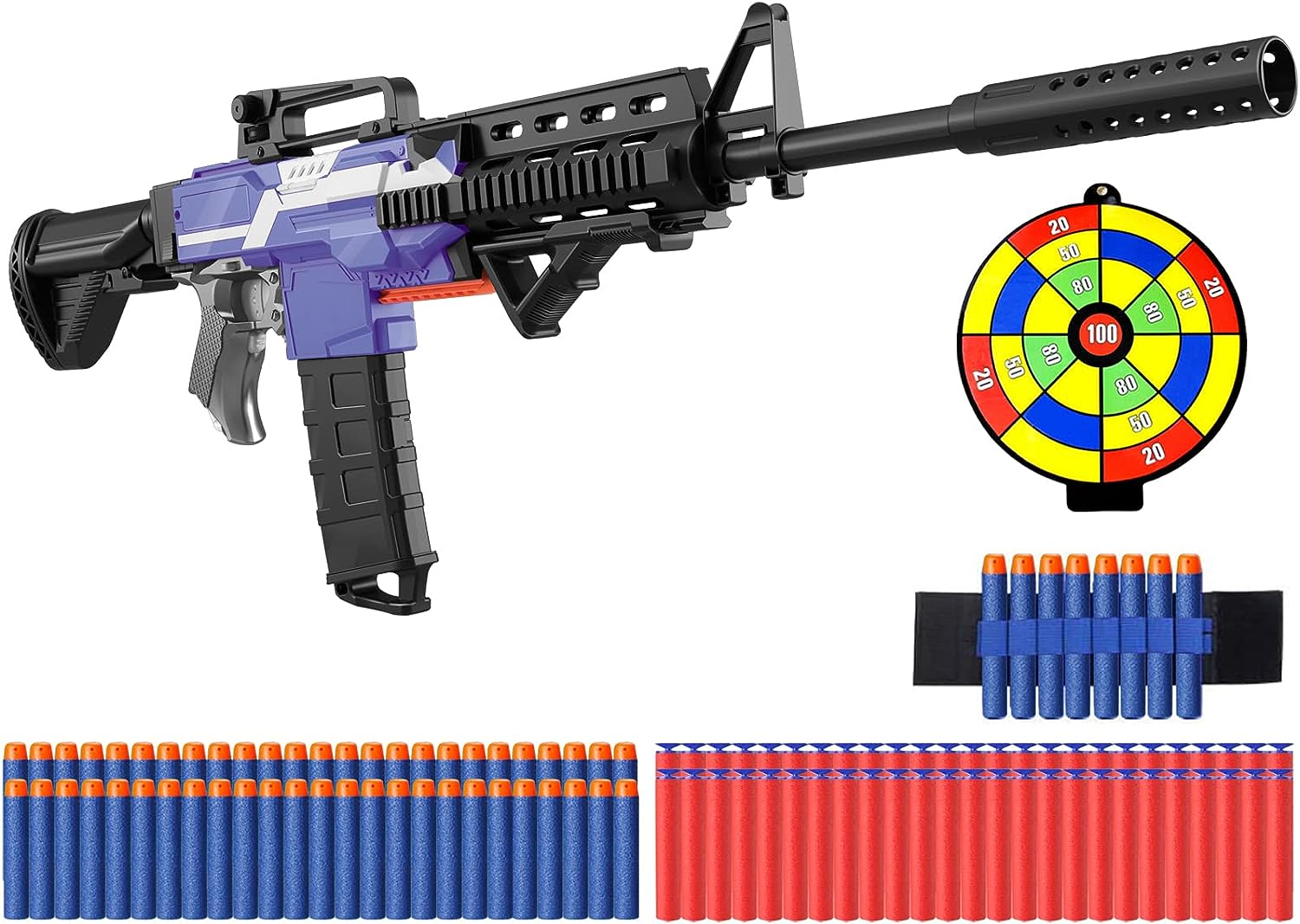 Toy Gun for Nerf Guns Bullet, Automatic M416 Blaster w/ 12 Clip